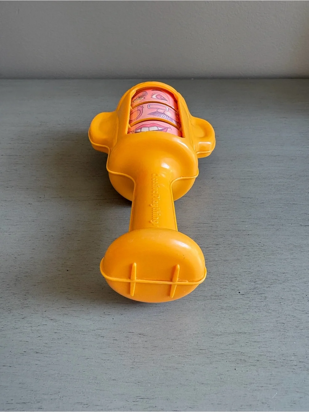 Vintage 70s 80s Creative Playthings Rotating Mix & Match Face Puzzle Toy Rattle